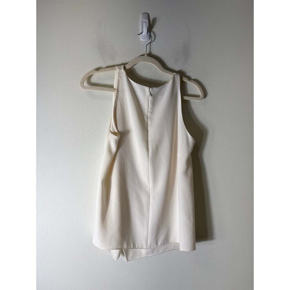 Polo Off White Sleeveless Asymmetrical Top Sz 6 - Picture 4 of 4